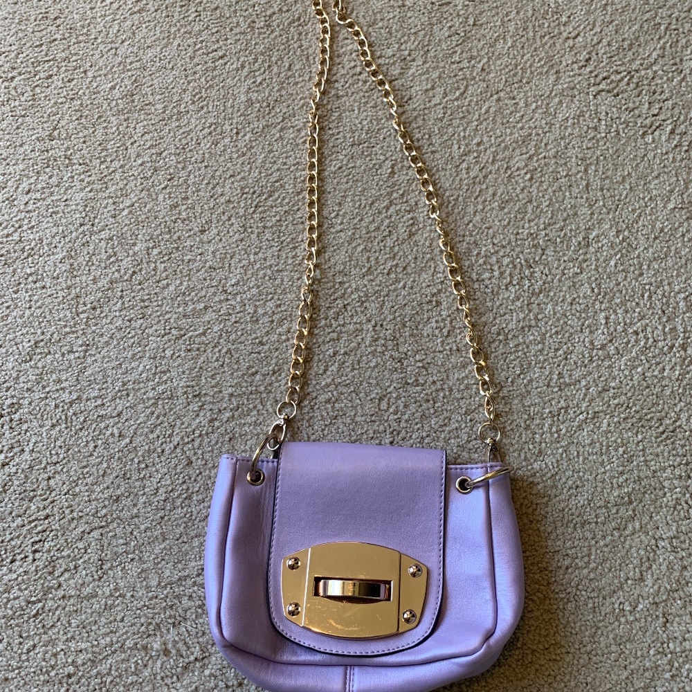 Purple Cross body bag.